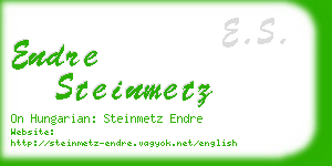 endre steinmetz business card